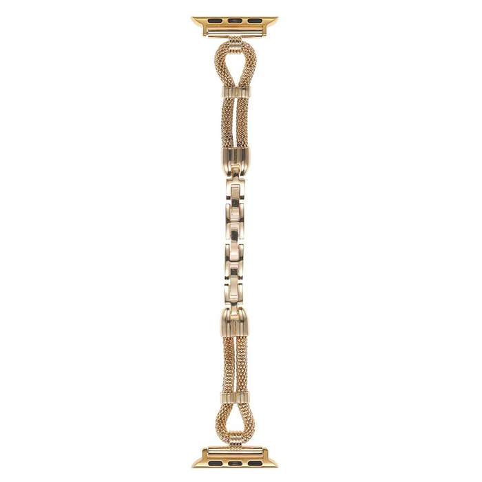 For Apple Watch 46mm / 49mm / 45mm / 44mm Copper Chain Metal Watch Band(Rose Gold)