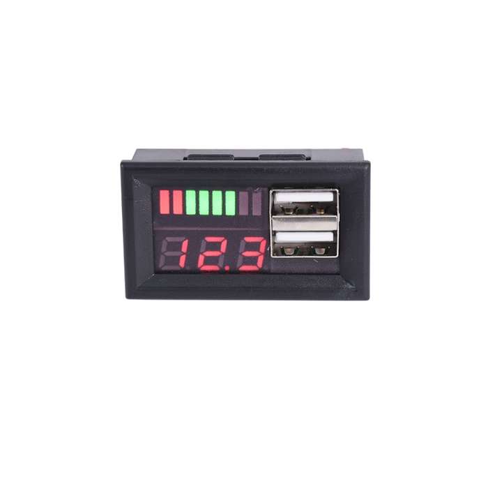 DL-USB-02 Car 12V Battery Voltage Power Display Meter Head Integrated Dual USB Output 5V2A Voltage C