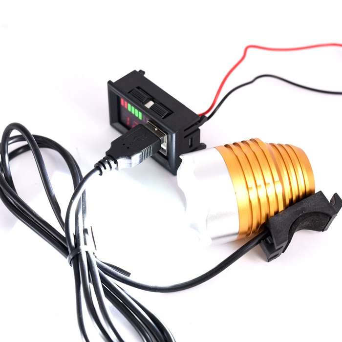 DL-USB-02 Car 12V Battery Voltage Power Display Meter Head Integrated Dual USB Output 5V2A Voltage C