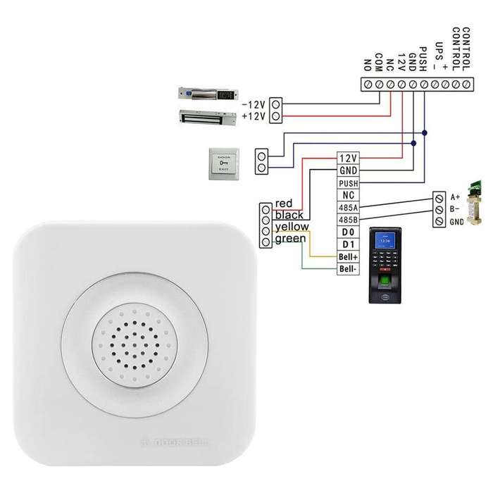 Alarm Wire Access Control Door Bell for Home Office Access Control System, DC 12V