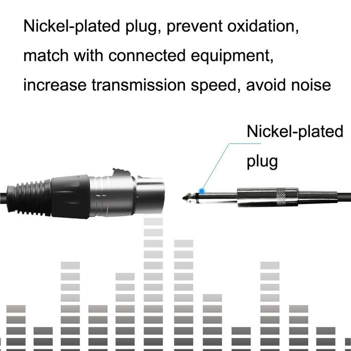 6.35mm Caron Male To XLR 2pin Balance Microphone Audio Cable Mixer Line, Size:15m