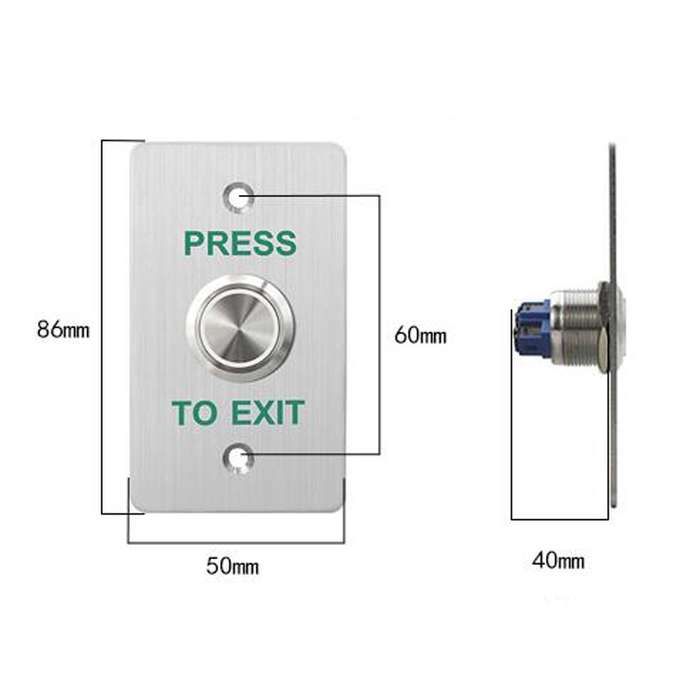 S85022D Waterproof Access Control Switch Cell Self-reset Rainproof Exit Button
