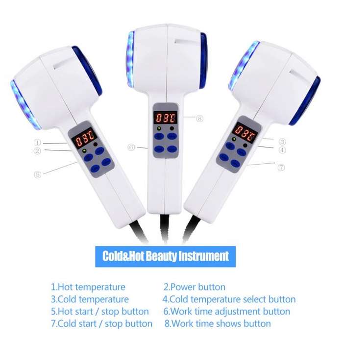 Face Care Device Hot Cold Hammer Cryotherapy Blue Photon Acne Treatment Skin Beauty Massager Lifting