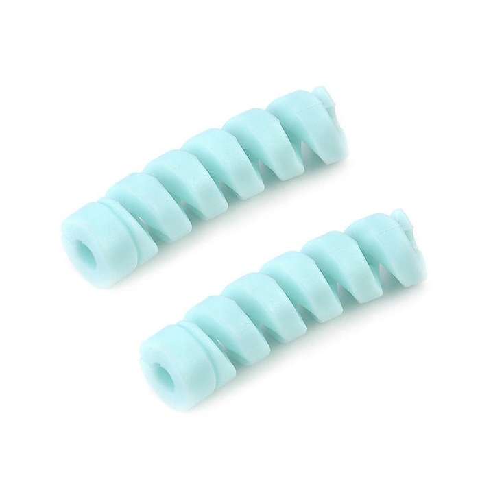 4pcs Spiral Style Silicone Data Cable Protective Cover Anti-wire Break Winder(Black)