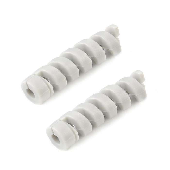 4pcs Spiral Style Silicone Data Cable Protective Cover Anti-wire Break Winder(Black)