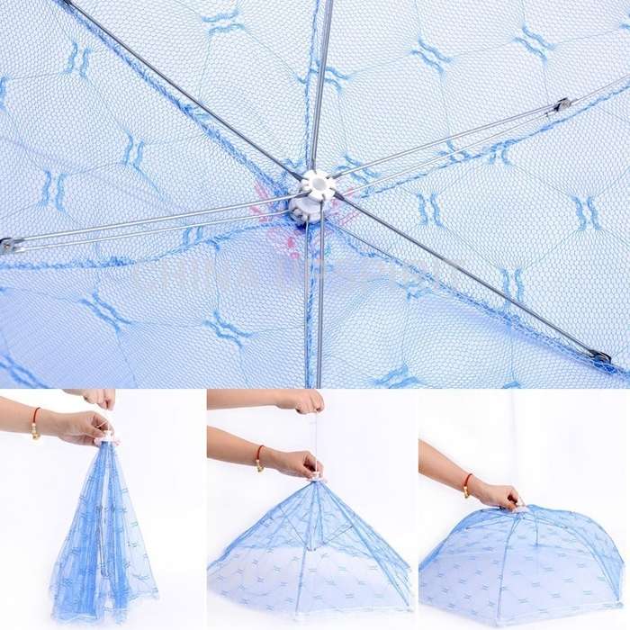 Lace Folding Dish Cover Mesh Cover Dish Dust-proof Printing Food Cover Fly-proof Cover Food Cover Ra