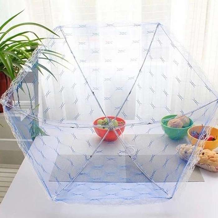 Lace Folding Dish Cover Mesh Cover Dish Dust-proof Printing Food Cover Fly-proof Cover Food Cover Ra