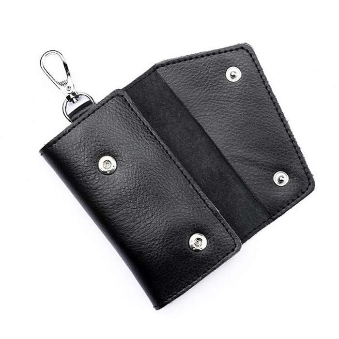 Multifunctional Litchi Texture Leather Keychain Bag Car Key Bag(Red)