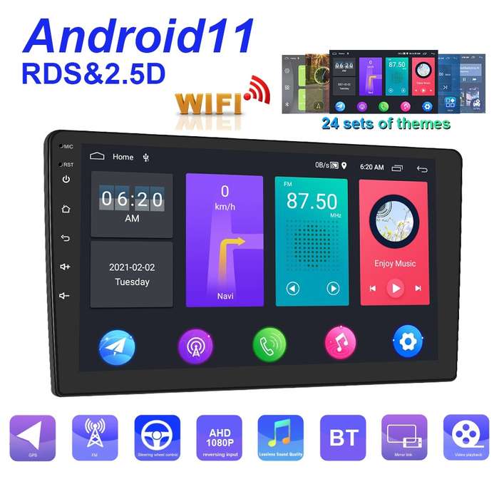 A2799 10 Inch Android WiFi 2+32G Central Control Large screen Universal Car Navigation Reversing Vid