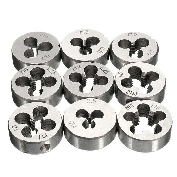 Hand Die Model Tap Tap Die Set Manual Tapping Drill Thread Hole, Style:40 In 1
