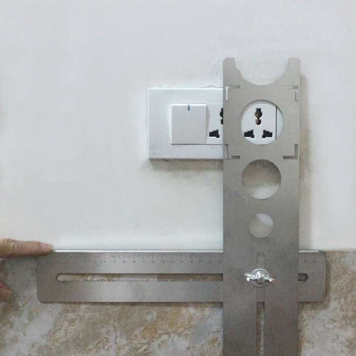 Tile Universal Hole Positioner Multifunctional Marble Perforation Measurement Adjustable Wall Floor