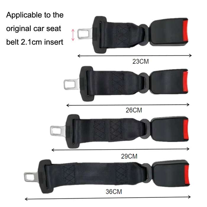2 PCS Child And Pregnant Woman Car Seat Belt Extender, Length:26cm(Gray)