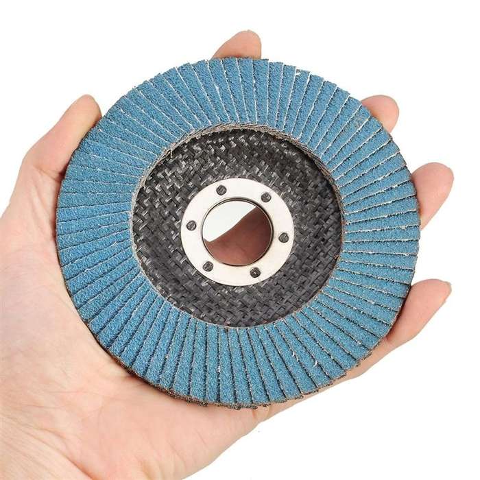 10 PCS 75 Iron Cover Blue Sand Hundred Impeller Zirconium Corundum Louver Grinding Tool