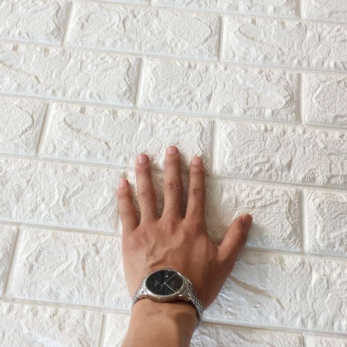 2 PCS Self Adhesive Waterproof TV Background Brick Wallpapers 3D Wall Sticker Living Room Wallpaper