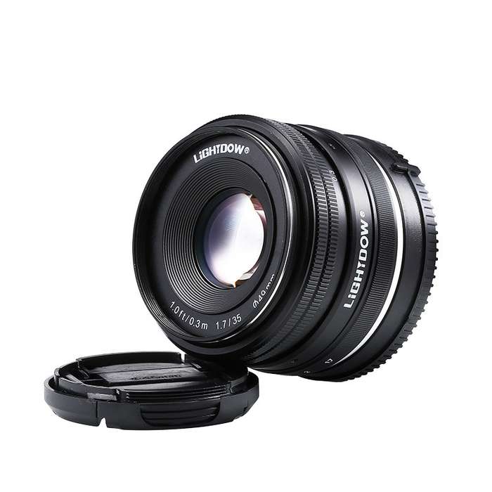 LIGHTDOW 35mm F1.7 E-Mount Manual Fixed Focus Lens for Sony