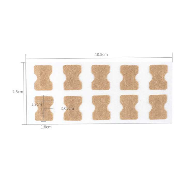 10 PCS Glue-free Orthopedic Nail Stick Toe Nail Groove Inlay Corrector(White Bottom)