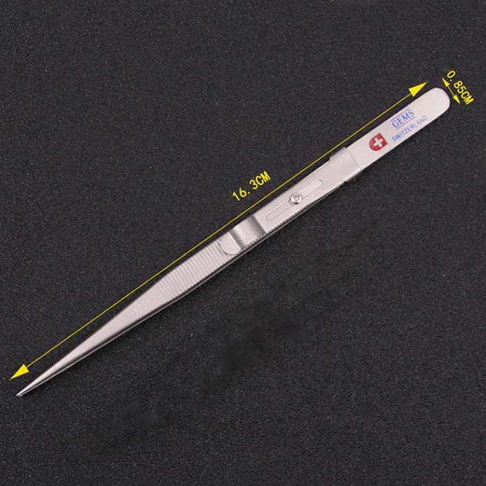 Non-Slip Diamond Tweezers Jewelry Tweezers Elastic Stainless Steel Gem Diamond Clips Durable Tools T