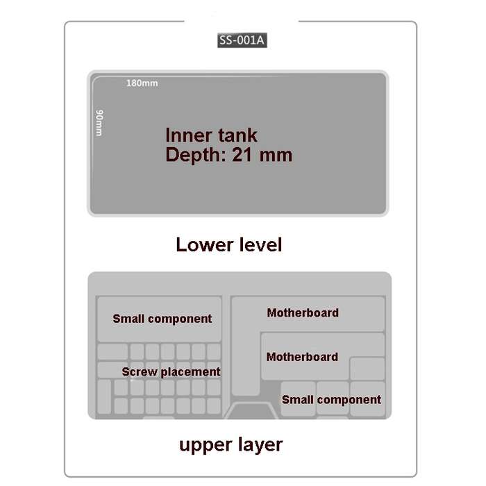 2 PCS Double-Layer Clamshell Mobile Phone Repair Parts Turnover Box Mobile Phone Disassembly Screw