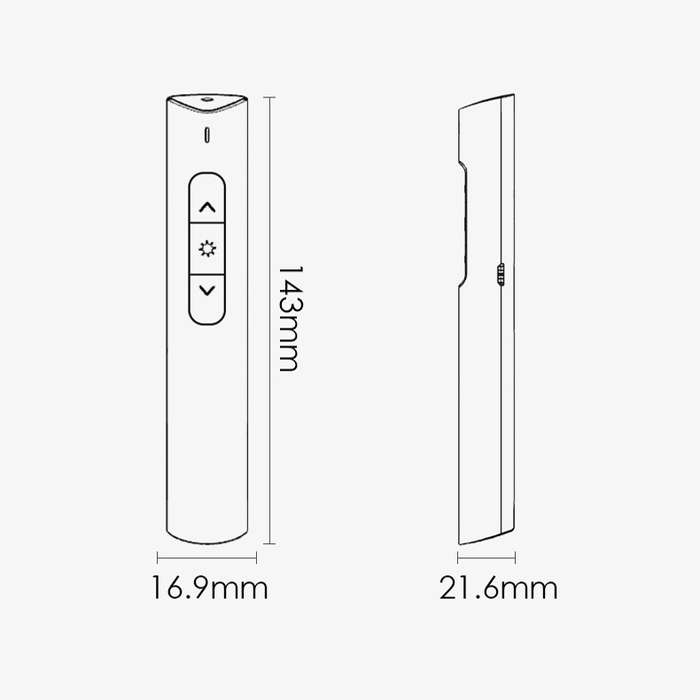 Deli 2.4G Flip Pen Business Presentation Remote Control Pen, Model: TM2801 Black (Red Light)
