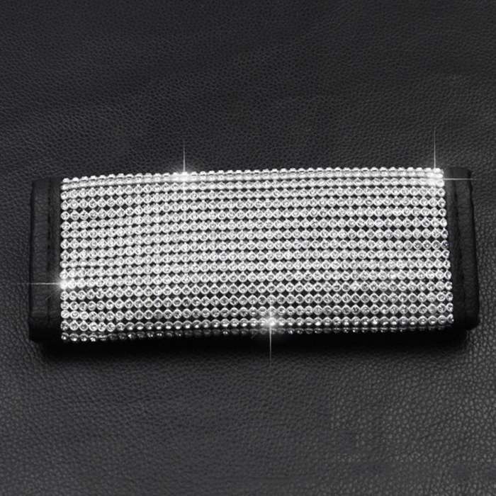 2 PCS Car Diamond-Studded Interior Products Personalized Protective Sleeve Parking Space Pull Cover