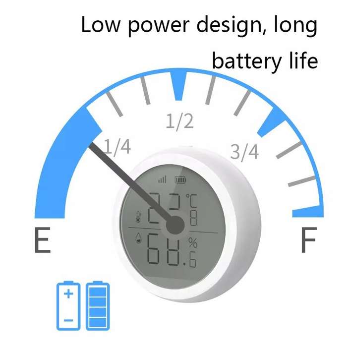 LQ-698 Tuya Smart Home Wireless Temperature And Humidity Detector Sensor, Need to be used with Gatew