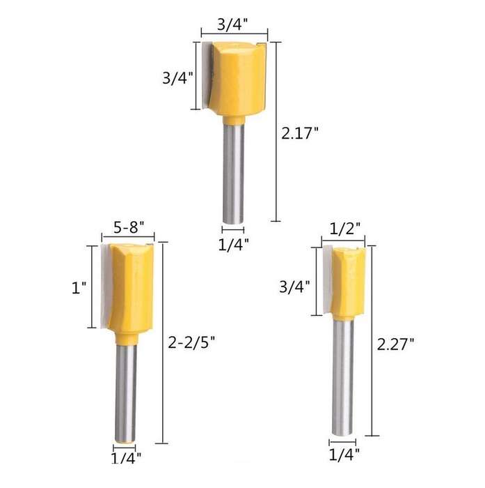 5 PCS/Set Trimming Machine Straight Cutter Head