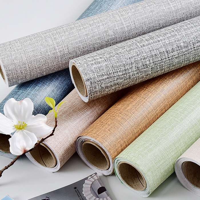 PVC Imitation Cloth Self-Adhesive Wallpaper Waterproof Thick Wall Stickers TV Background Wall Decor