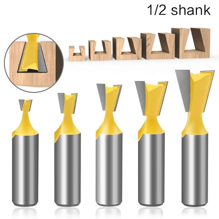 1/2 Handle Dovetail Cutter Wood Engraving Small Milling Cutter, Specification: 1/2x1/2mm