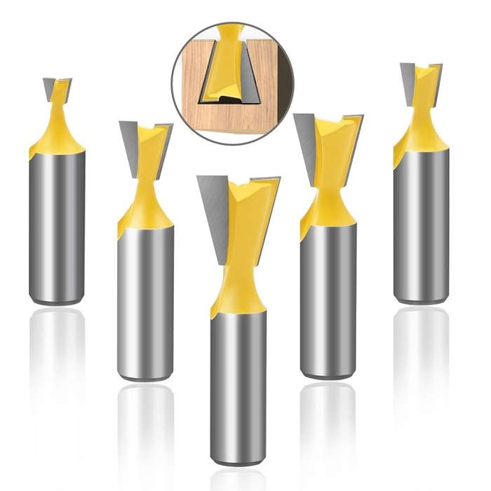 1/2 Handle Dovetail Cutter Wood Engraving Small Milling Cutter, Specification: 1/2x5/8mm