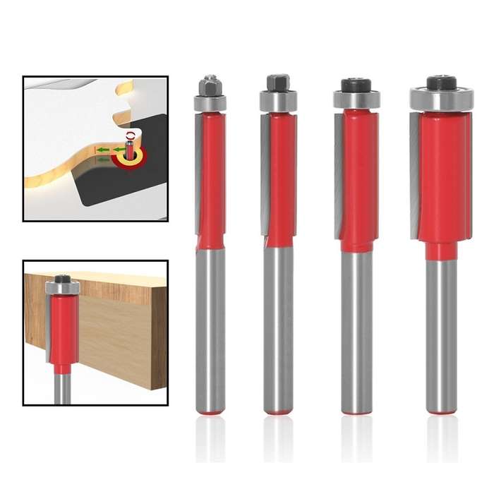 3 PCS Woodworking Engraving Milling Cutter Trimming Machine Alloy Cutter Head, Model: 6x1/2mm