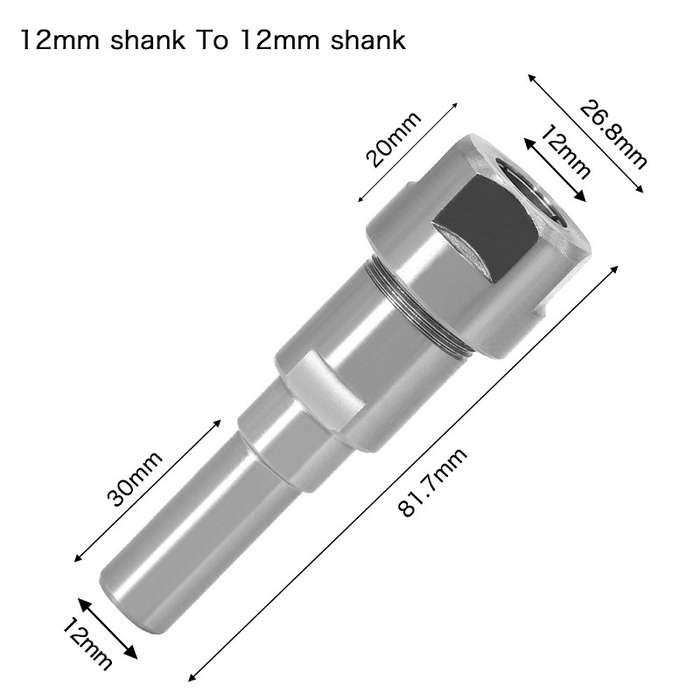12mm To 12mm Engraving Trimming Machine Extension Pole Converter