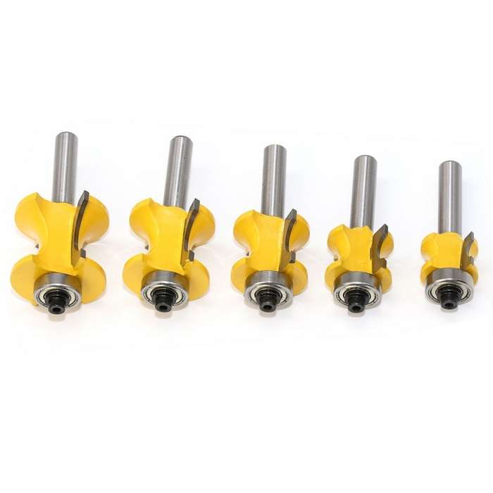 8-Shank Bearing Positive Semicircular Cutter Engraving Machine Woodworking Cutter, Model: No. 1