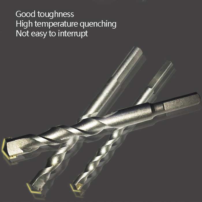 2pcs Hand Electric Drill Shock Drill Wall Mix Soil Cement Wall Construction Drill Bit, Model: 10.5x1