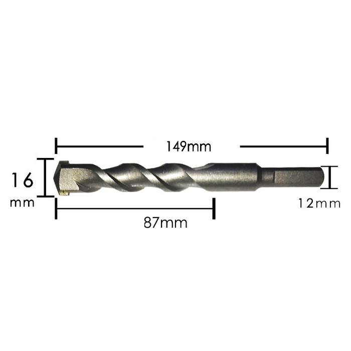 2pcs Hand Electric Drill Shock Drill Wall Mix Soil Cement Wall Construction Drill Bit, Model: 16x150