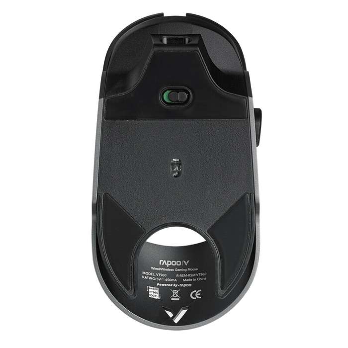 Rapoo VT960 1600 DPI 7 Keys Dual Mode Macro Programmable Symphony RGB Backlit Wireless Gaming Mouse(