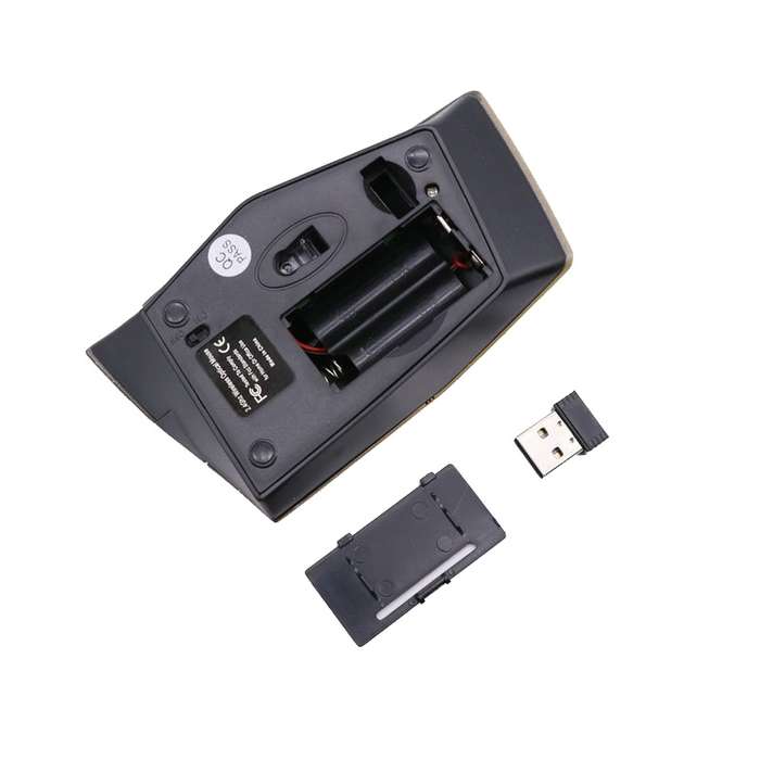 M-189 2.4GHz 6 Keys 2.4G Wireless Cool Game Mouse(Black)