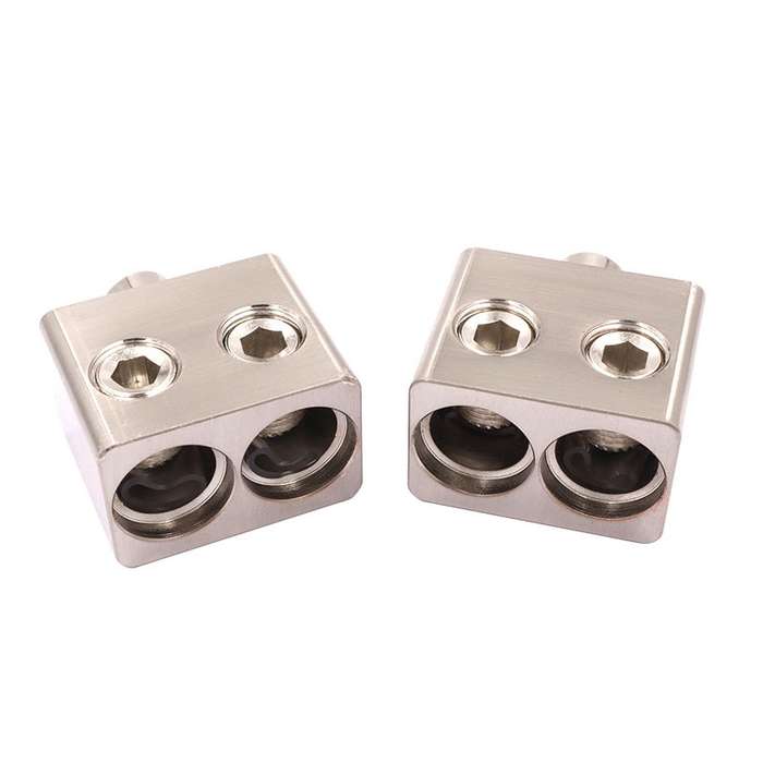 2 PCS RT54 Car Audio Amplifier 1 Point 2 Splitter High Power Supply Terminal