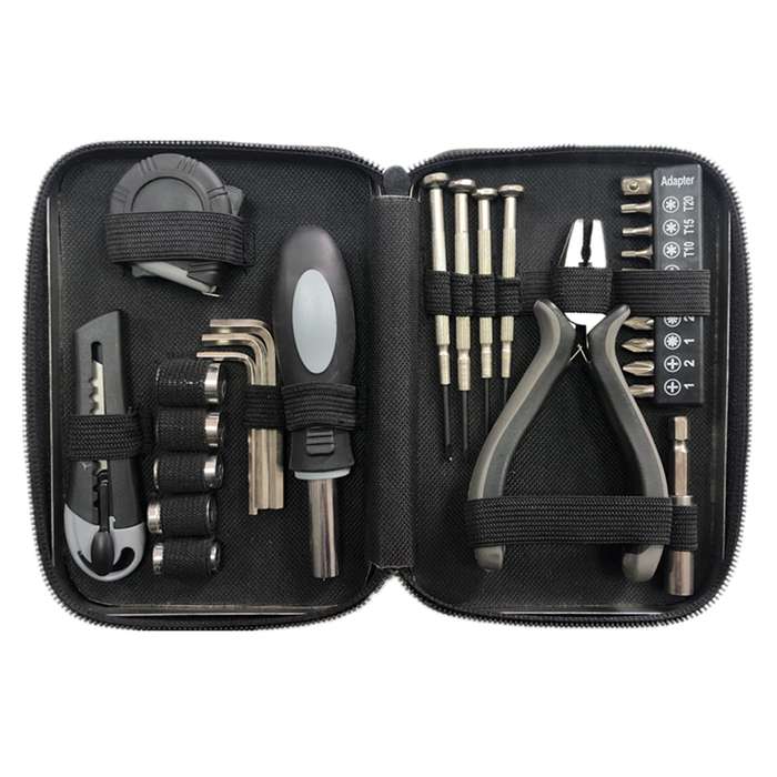 RX311D 27 In 1 Tinplate Box Hardware Tool Socket Screwdriver Wrench Set