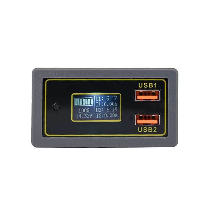 Car DC Voltage Electricity Table 12/24V Battery Lead-Acid Battery Turn 5V USB Fast Charge Display