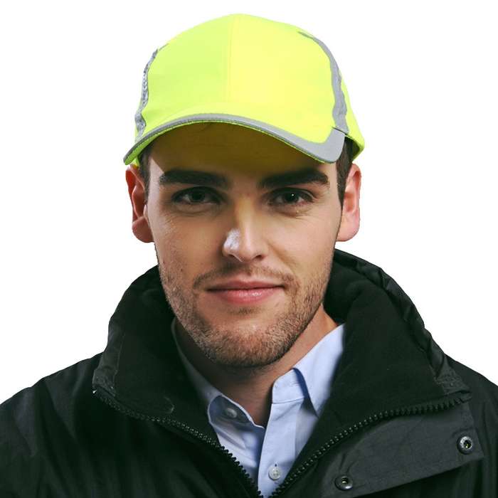 Reflective Safety Baseball Cap Breathable Construction Site Outdoor Construction Mesh Cap, Colour: F