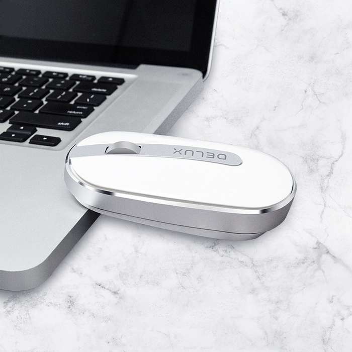 DELUX M326 4 Keys Wireless Silent Mouse Portable Laptop Mouse