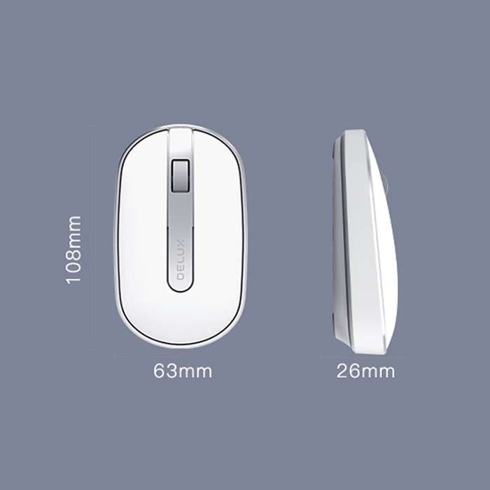 DELUX M326 4 Keys Wireless Silent Mouse Portable Laptop Mouse