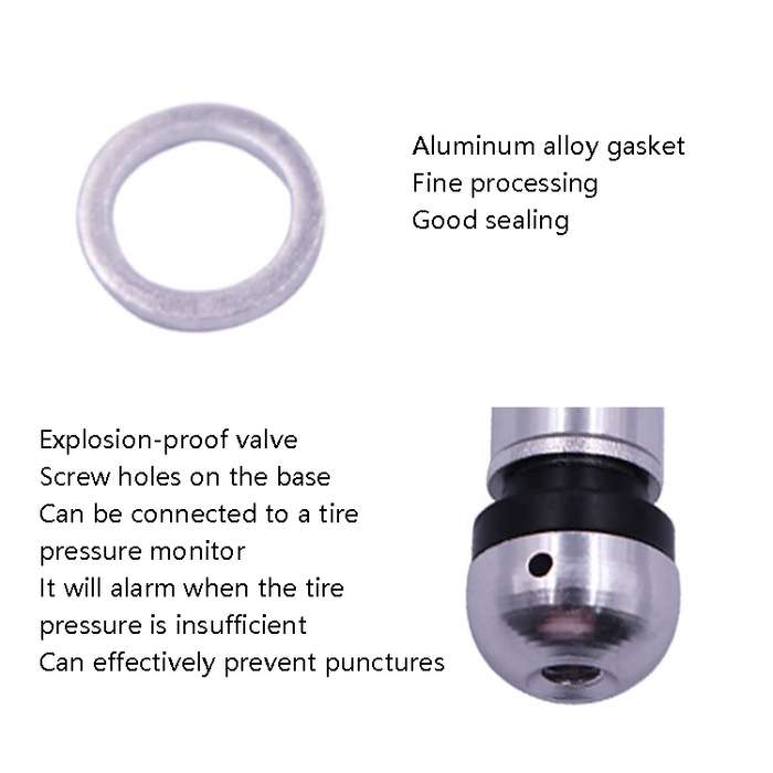 10 Sets Car Tire Air Nozzle Aluminum Alloy Vacuum Tire Hub Car Tire Valve Core Explosion-Proof Unive