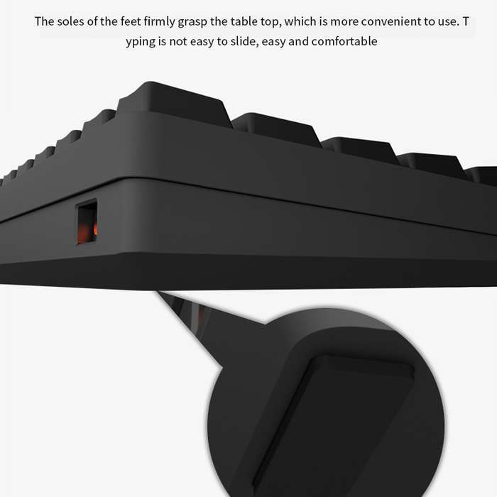 LEAVEN K28 61 Keys Gaming Office Computer RGB Wireless Bluetooth + Wired Dual Mode Mechanical Keyboa