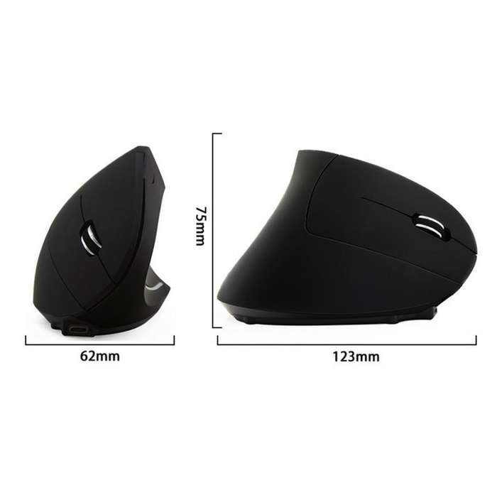 JS-5D 6 Keys 2.4G Ergonomic Vertical Mouse Cross-Border Wireless Charging Mouse(Wireless Charging Ty