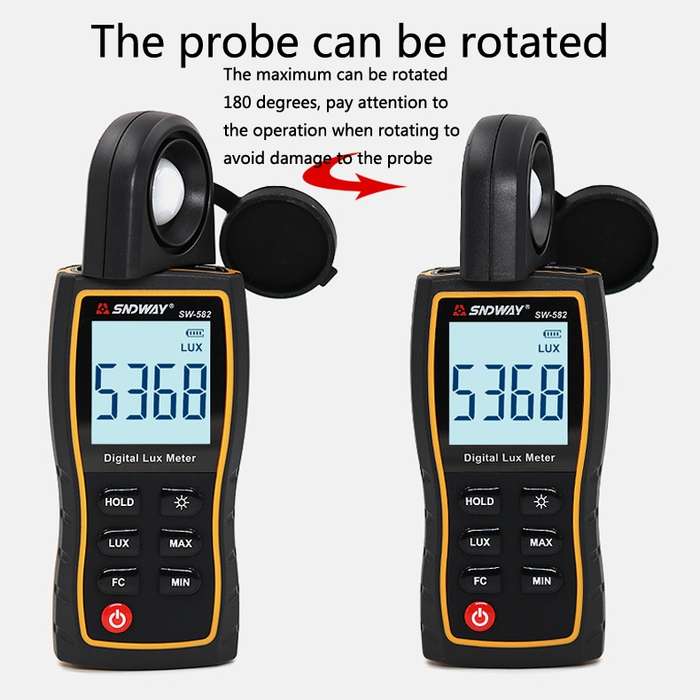 SNDWAY SW582 Handheld Digital Illuminance Meter High-Precision Digital Light Meter(SW582)