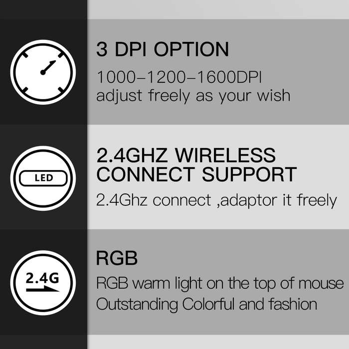 DELUX M618DB 6-Keys 1600 DPI RGB Vertical Wireless Bluetooth Dual-Mode Mouse(Lithium Bluetooth Versi