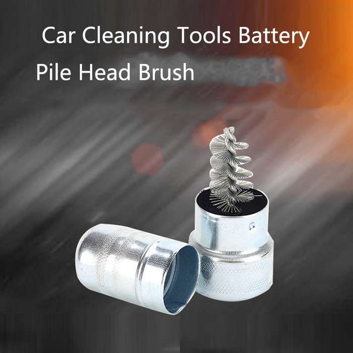 5 PCS 114 Car Cleaning Tools Battery Pile Head Brush(As Show)