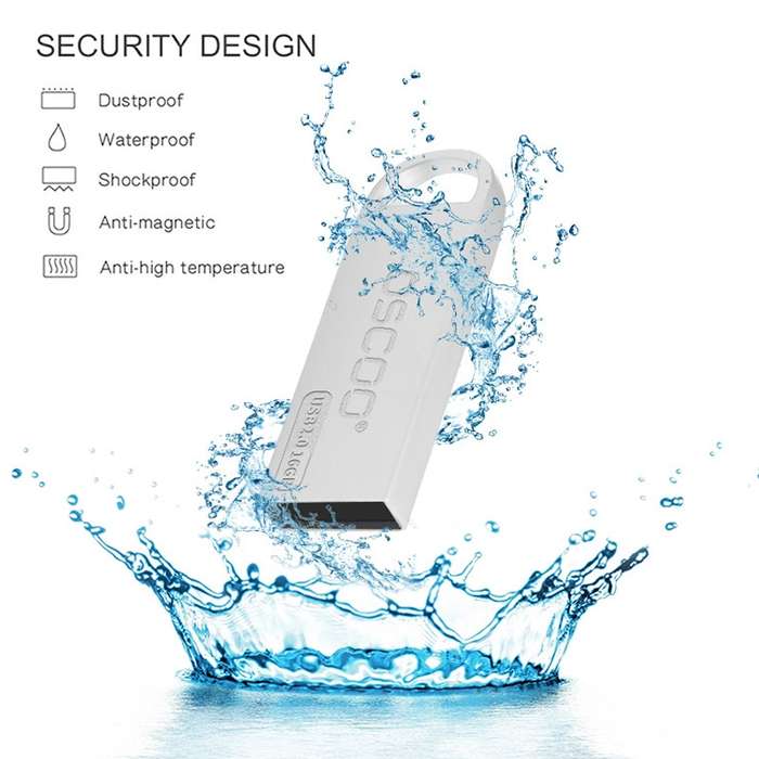 OSCOO 002U-2 USB 2.0 Metal Mini U Disk, Capacity: 8GB