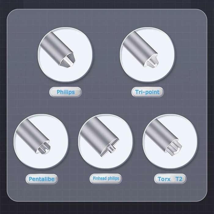 Qianli Super Tactile Grip-Type Precision Silent Dual-Bearing Screwdriver, Series: Type D Pinhead Ph